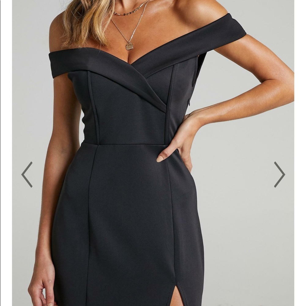 Showpo ONE FOR THE MONEY DRESS IN BLACK